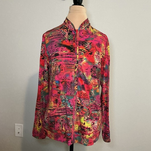 Chico's Jackets & Blazers - Vibrant Multicolor Zip-Up Jacket